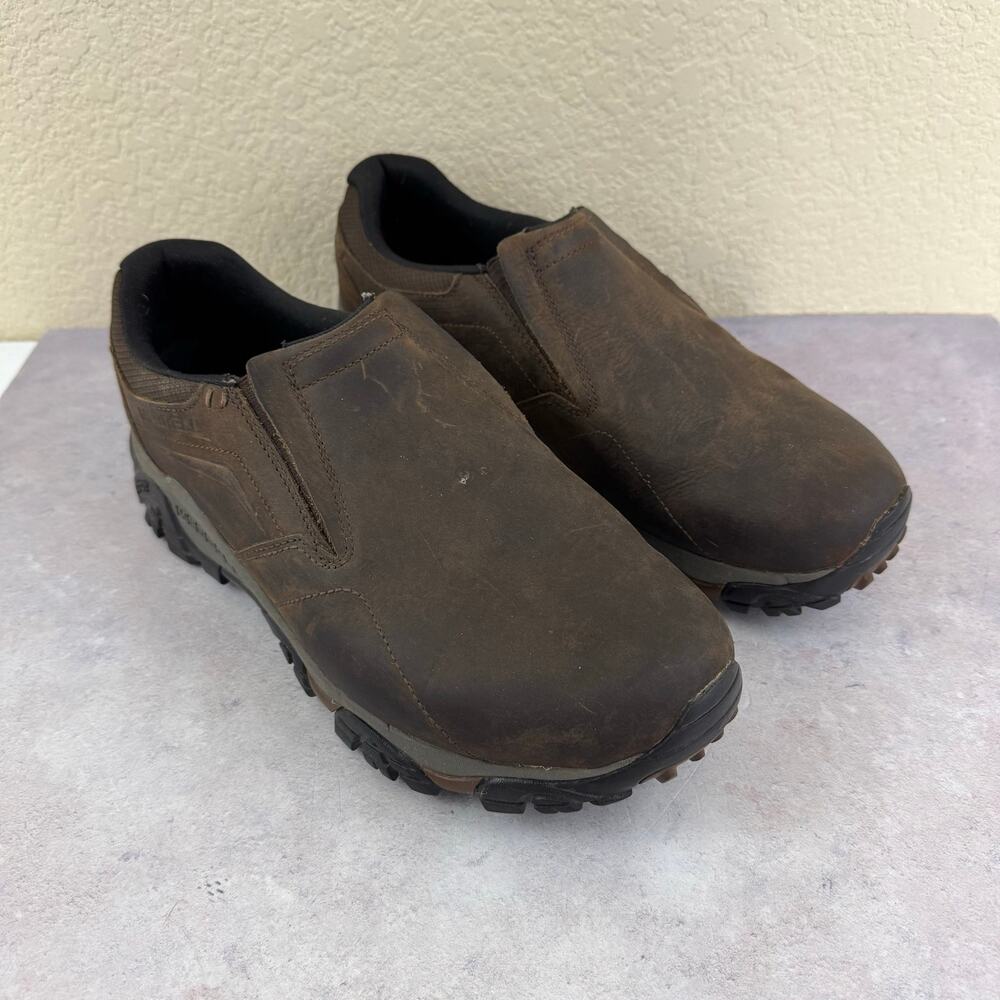 Merrell Moab Adventure Moc Mens 13 W WIDE Leather Vibram Sole J91837W No Insoles